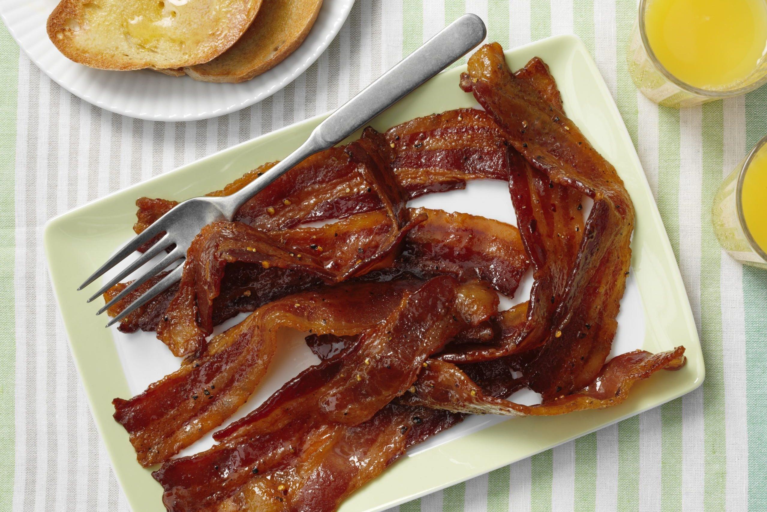  A breakfast delight that's not for the faint of heart – introducing coffee and brown sugar glazed bacon.