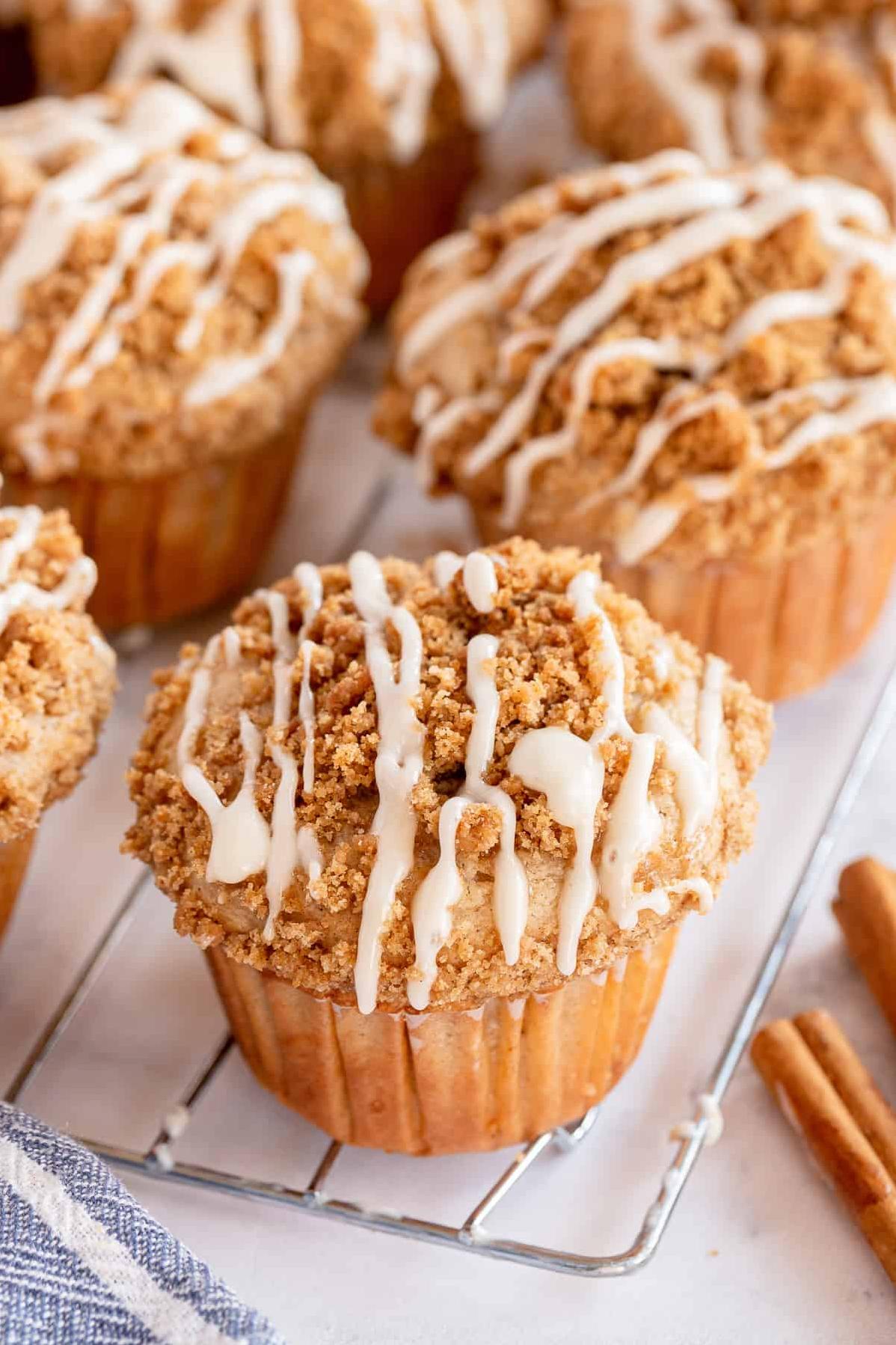  A cinnamon sugar topping adds an extra burst of flavor and texture to each bite.