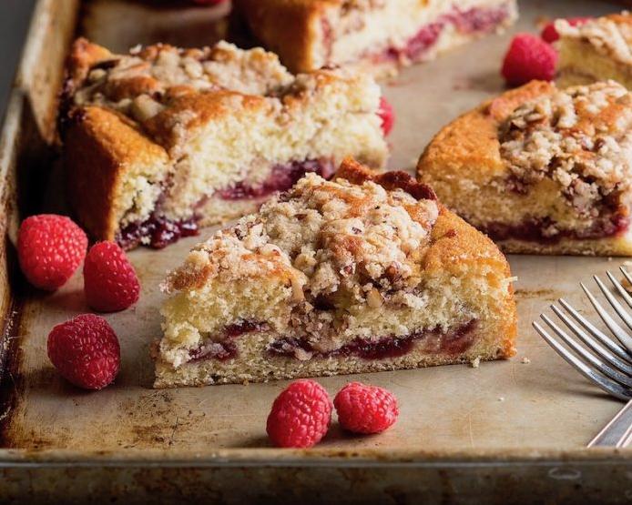  Add some love to your mornings with a slice of homemade buttermilk coffee cake.