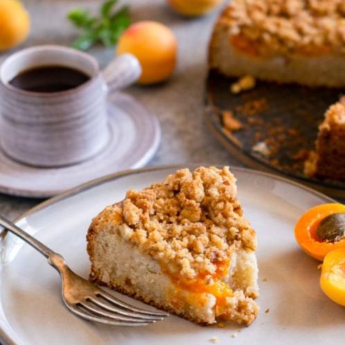  Add some sweetness to your mid-day snack with a slice of our Apricot Almond Coffee Cake.