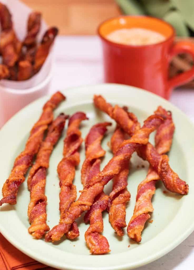  Bacon is even better when it's brewed with coffee and flavored with brown sugar.