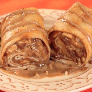 Banana-Filled Chimichangas With Coffee Cream Sauce