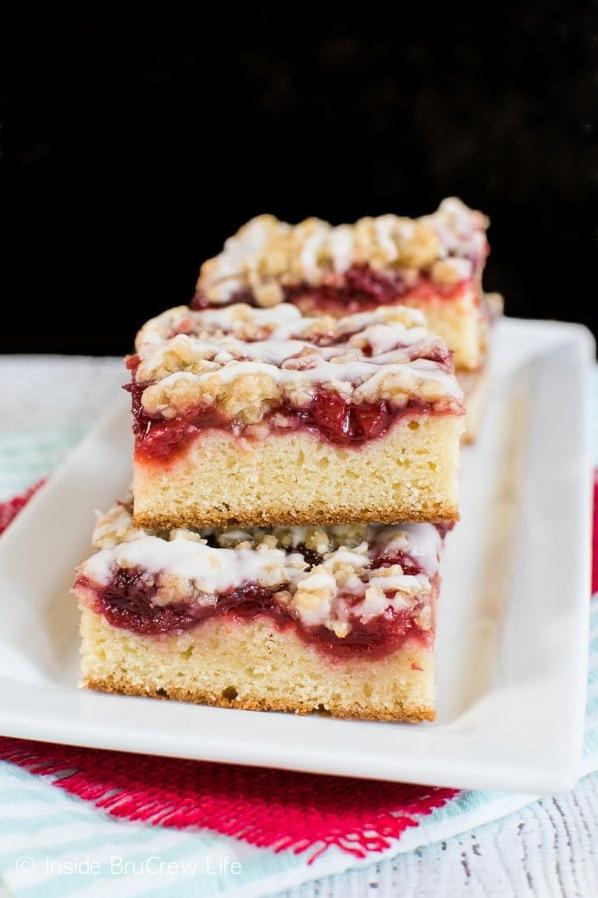  Bite into the cherry filling and perfectly moist cake layer
