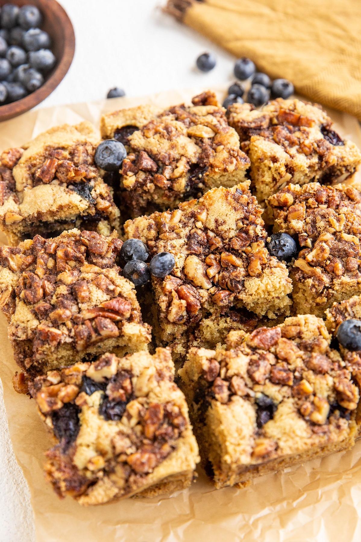 Breakfast will never be the same with a slice of this Blueberry Granola Coffee Cake