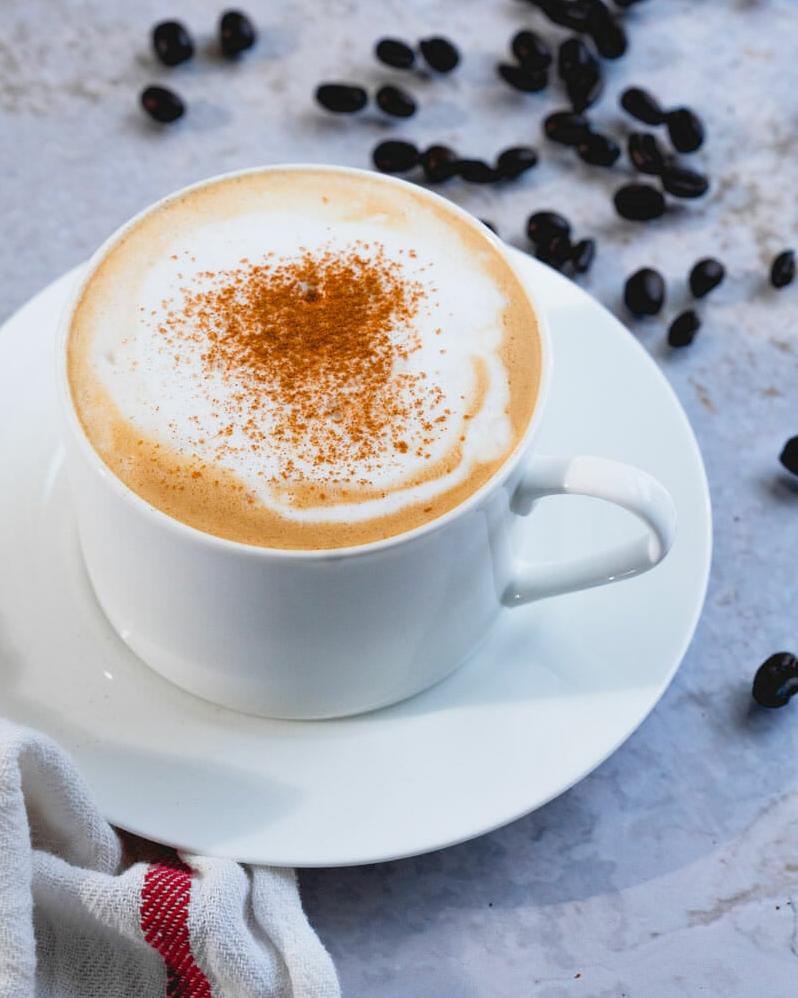  Cappuccino, the perfect blend of foam and coffee.