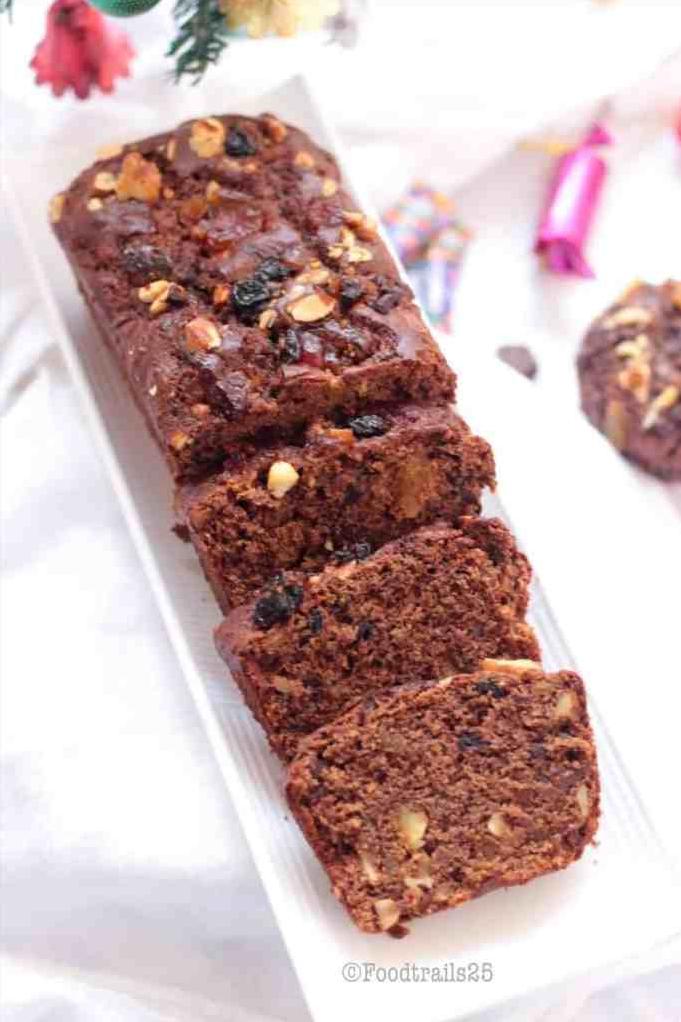 Chocolate Coffee Cake With Dried Fruits and Nuts