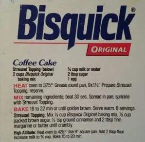 Classic Bisquick Coffee Cake