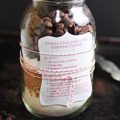 Coffee Chocolate Chip Cookie Mix in a Jar