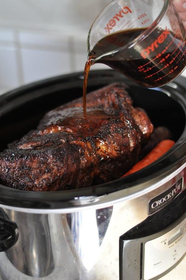  Cozy up to a bowl of this comforting and flavorful crock-pot coffee pot roast!