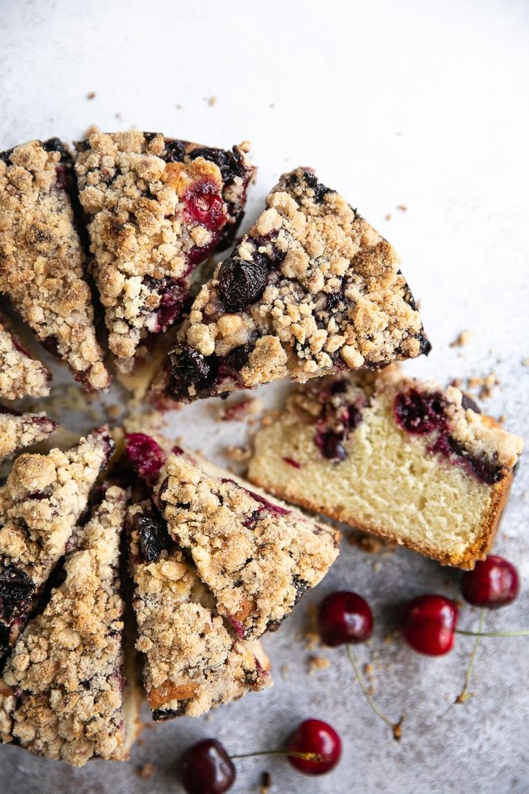  Craving something sweet? Look no further than this delicious cherry coffee cake.