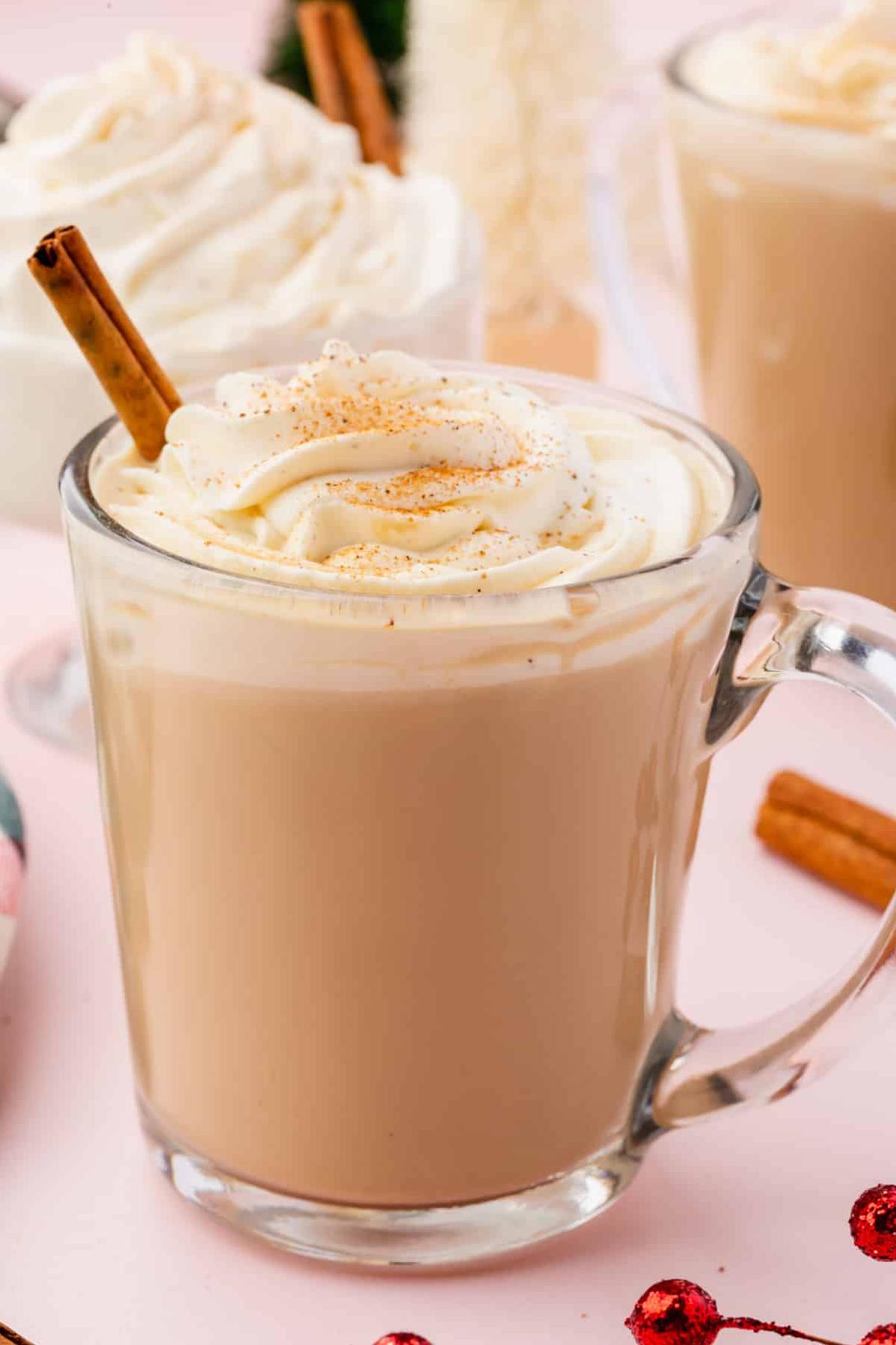  Creamy and frothy, this eggnog coffee will hit the spot