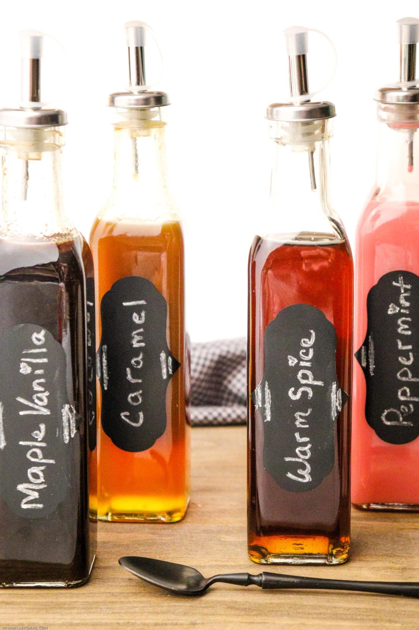  Customize your coffee just the way you like it with homemade syrup.