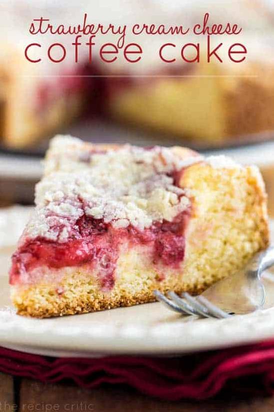  Dive into a piece of heaven with every bite of this Strawberry Cream Cheese Coffee Cake.