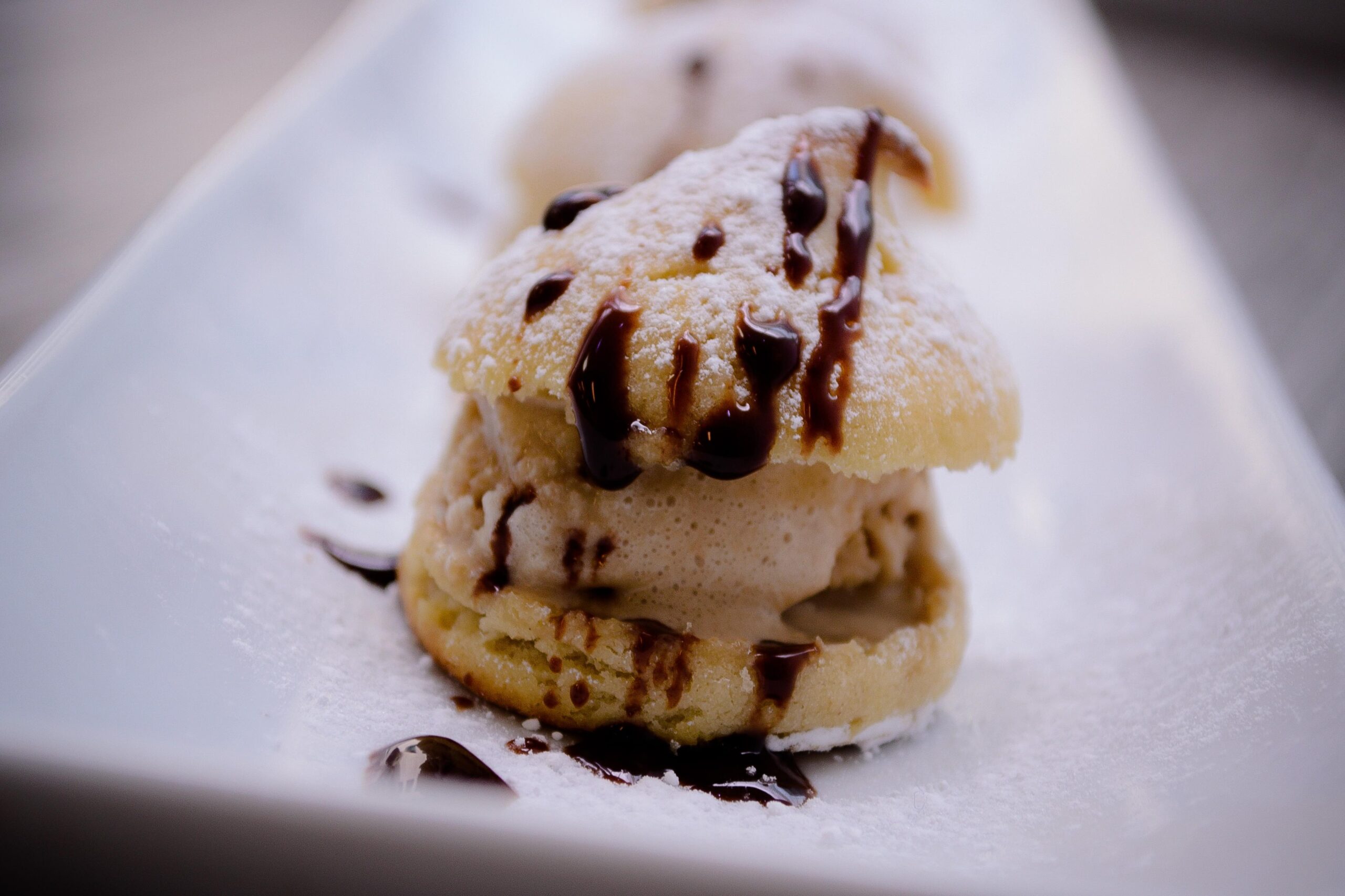  Elevate your dessert game with these homemade Profiteroles with Coffee Ice Cream.