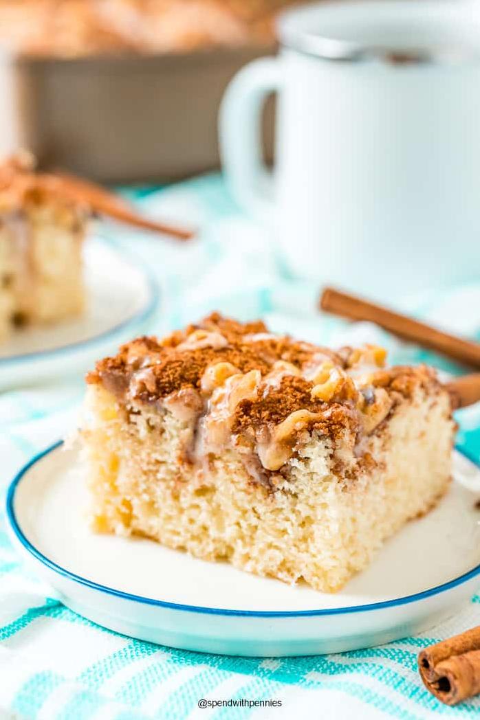  Enjoy a slice of this moist and fluffy cake with your favorite cup of coffee