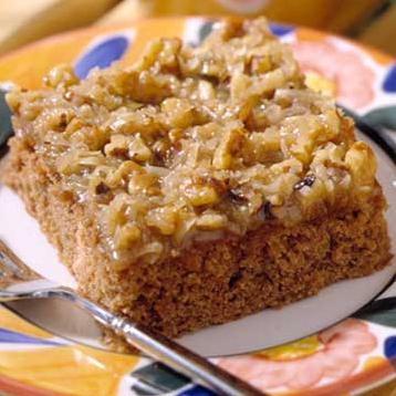  Enjoy a slice of warm and comforting coffee cake that's loaded with flavor.