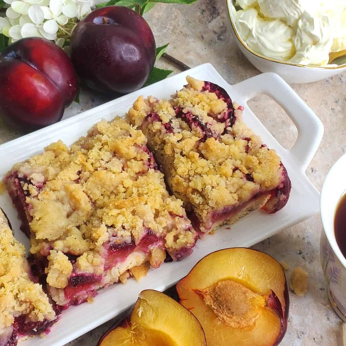  Explore the perfect balance of flavors in every bite of this German Plum Coffee Cake