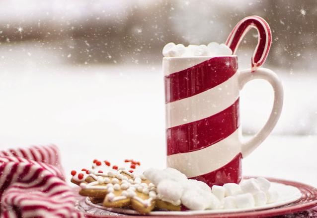  Get cozy with a warm cup of Christmas morning coffee.