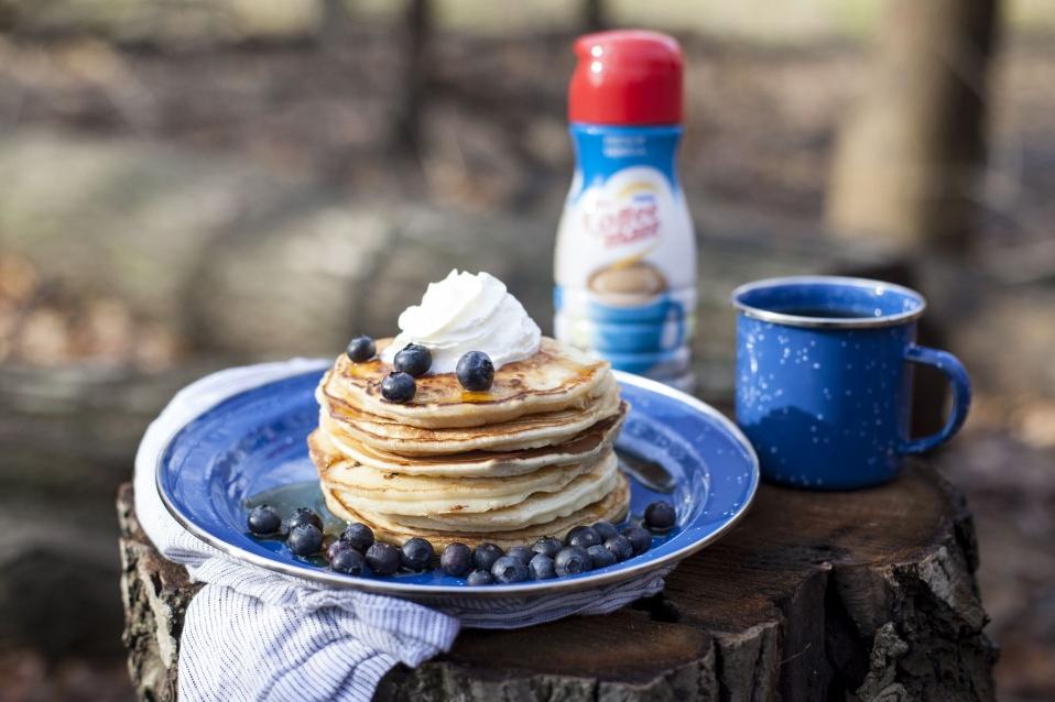  Get ready to dig into a plate of deliciousness 🍴 It's coffee creamer pancake time!