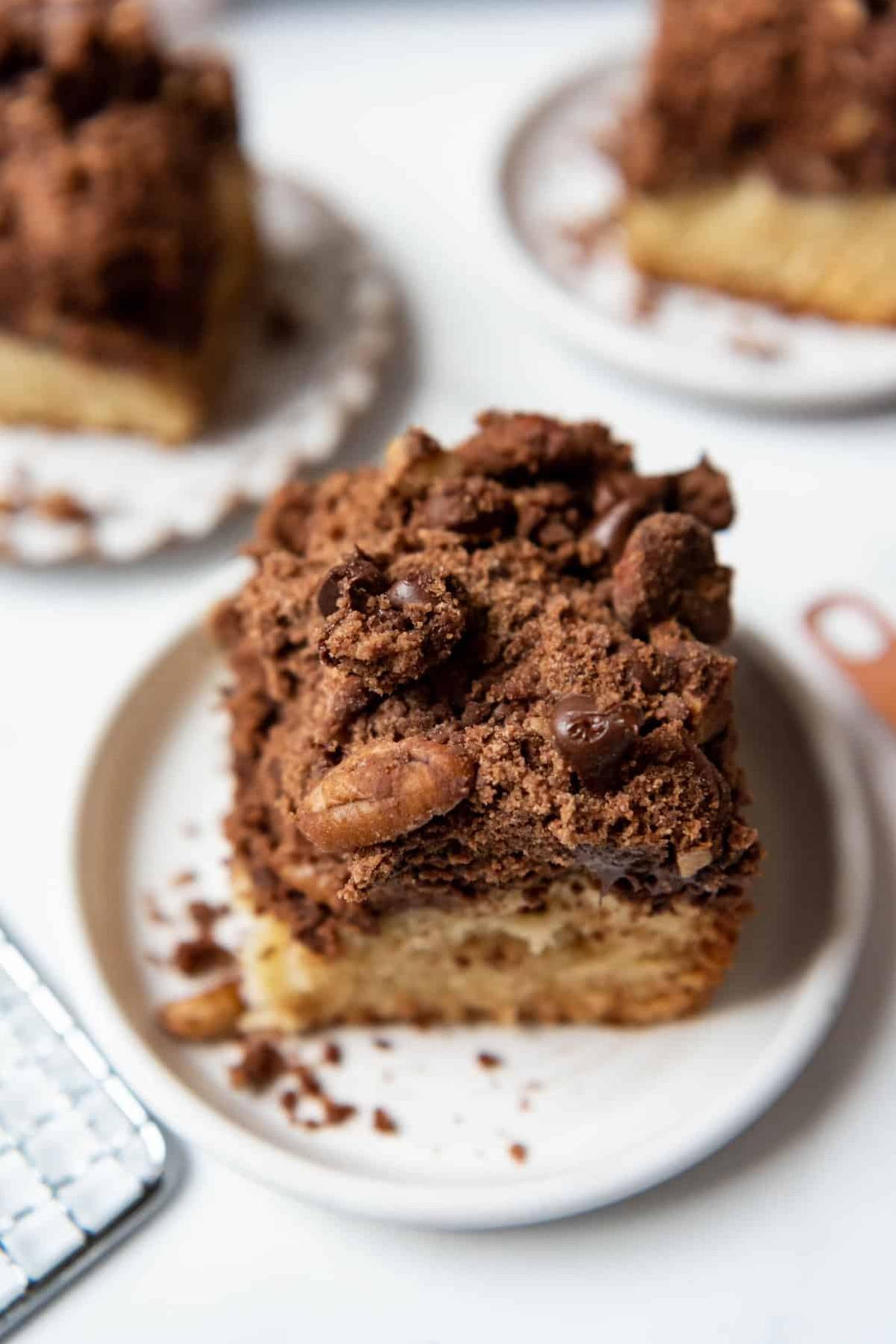  Get ready to fall in love with this delicious Chocolate-Chip Pecan Crumb Coffee Cake.