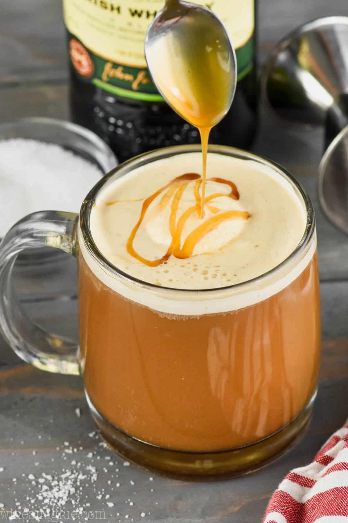  Get ready to savor the sweet and creamy flavor with every sip of this Caramel Irish Cream Coffee.