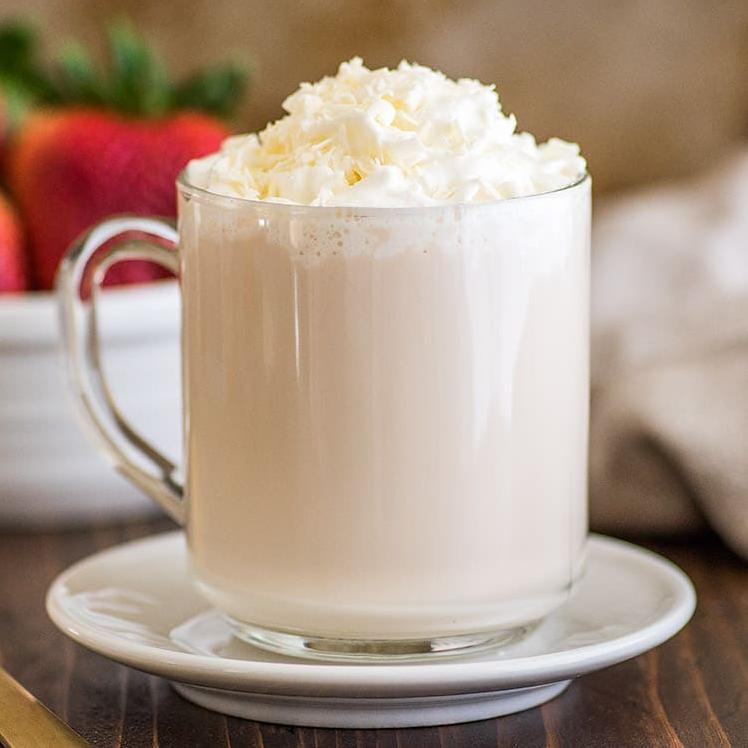  Get ready to sip on a delightful blend of espresso, steamed milk, and white chocolate sauce.