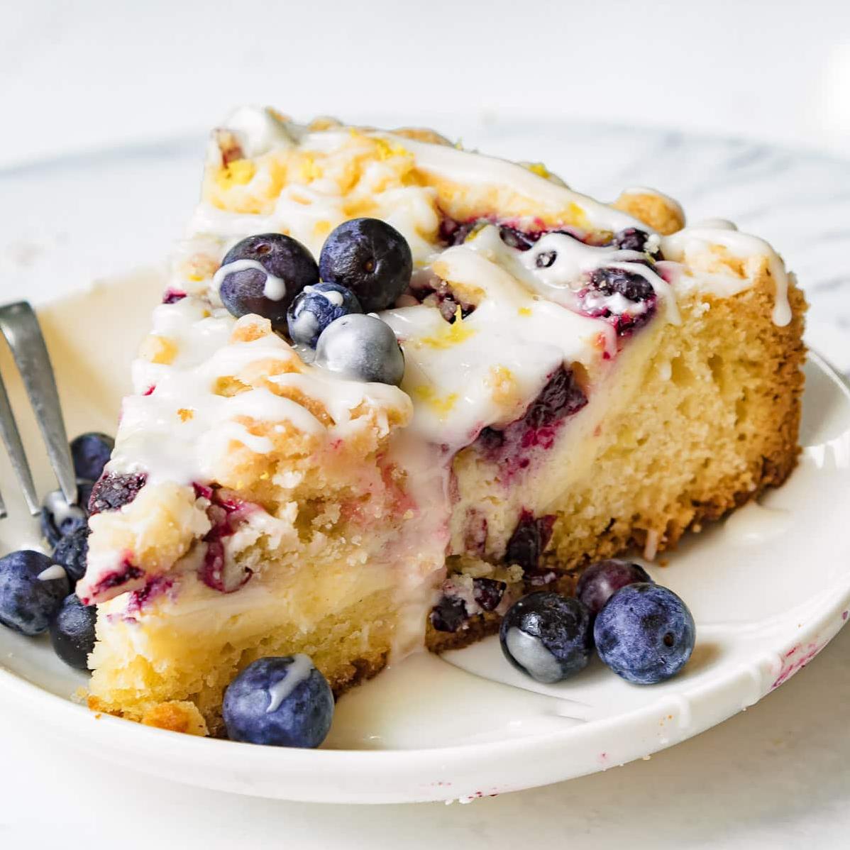  Give your taste buds a treat with this blueberry cheese coffee cake