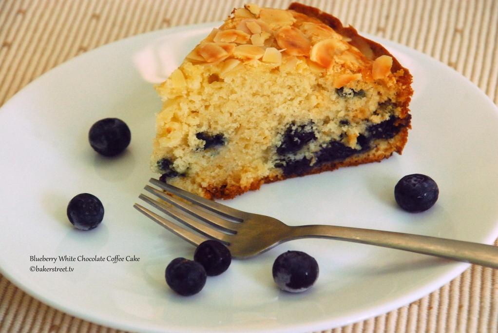  Indulge in a heavenly slice of blueberry white chocolate coffee cake.