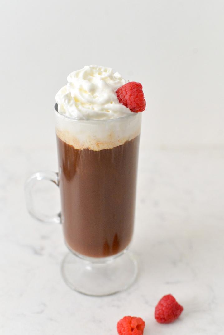  Indulge in a rich and decadent Godiva Chocolate Raspberry Latte.