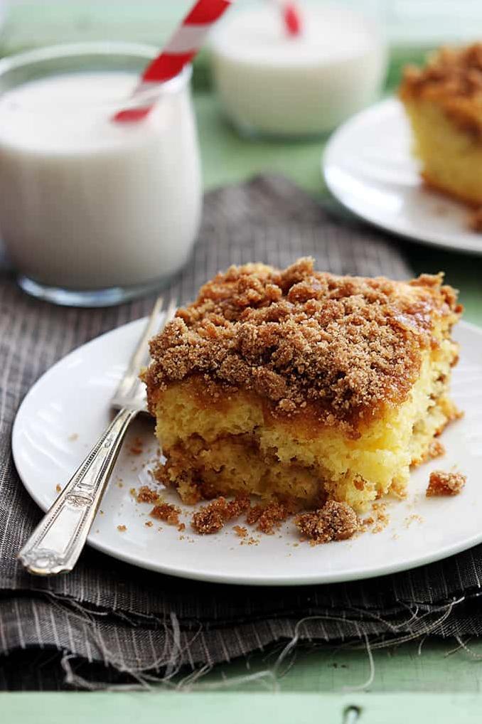  Indulge in a slice of heaven with this quick mix coffee cake 🍰☕️