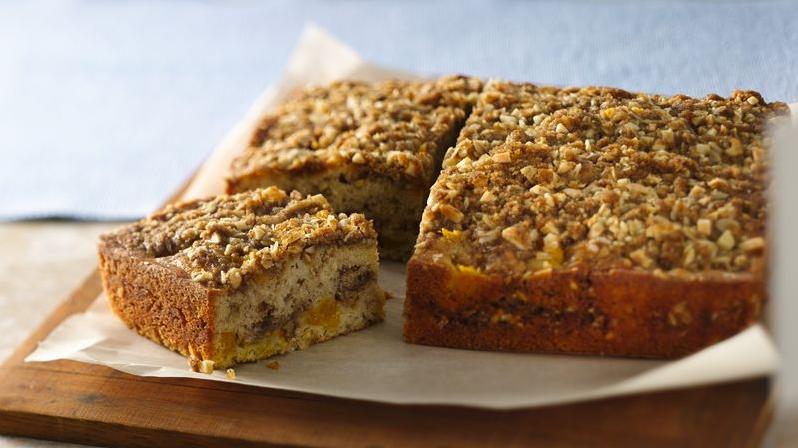  Indulge in a slice (or two) of this buttery, crumbly, mango-packed goodness.