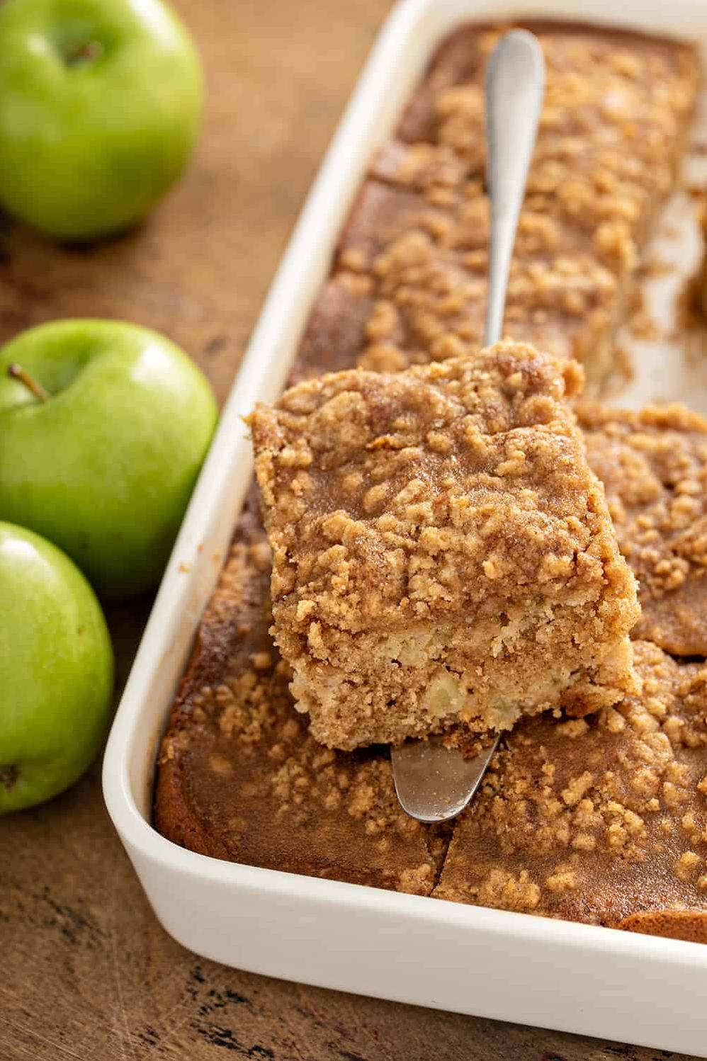  Indulge in the delicious aroma of fresh-baked apple coffee cake!