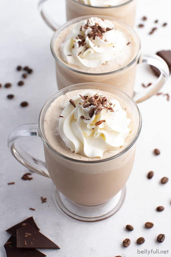  It's like dessert in a cup, but with the added bonus of coffee.