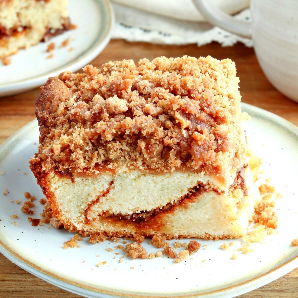  It's the perfect time of year to enjoy a slice (or two) of our gluten-free cinnamon streusel coffee cake.