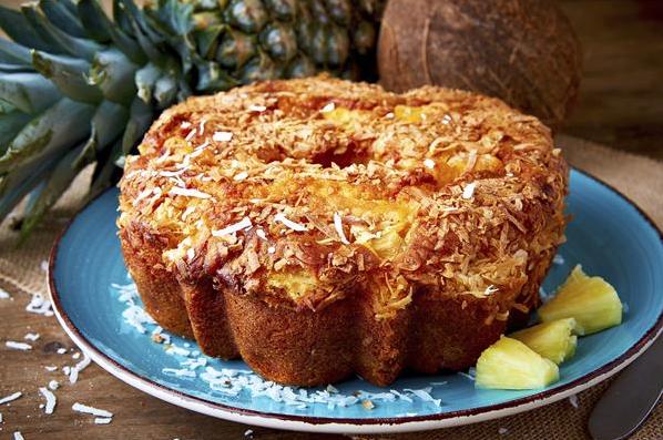  Layers of fluffy cake, tangy pineapple, and sweet coconut