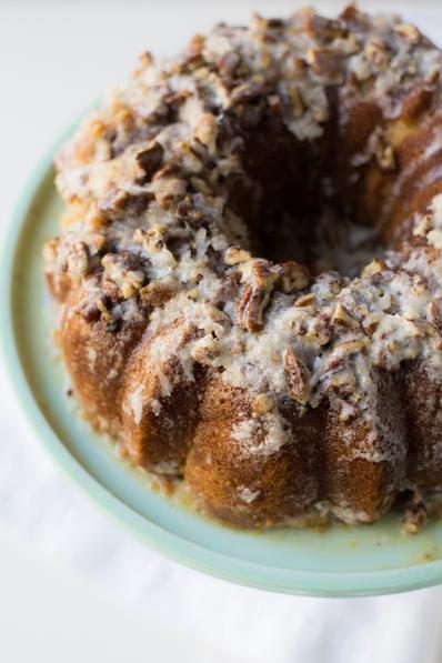  Make sure to brew a fresh pot of coffee to enjoy with this cake.