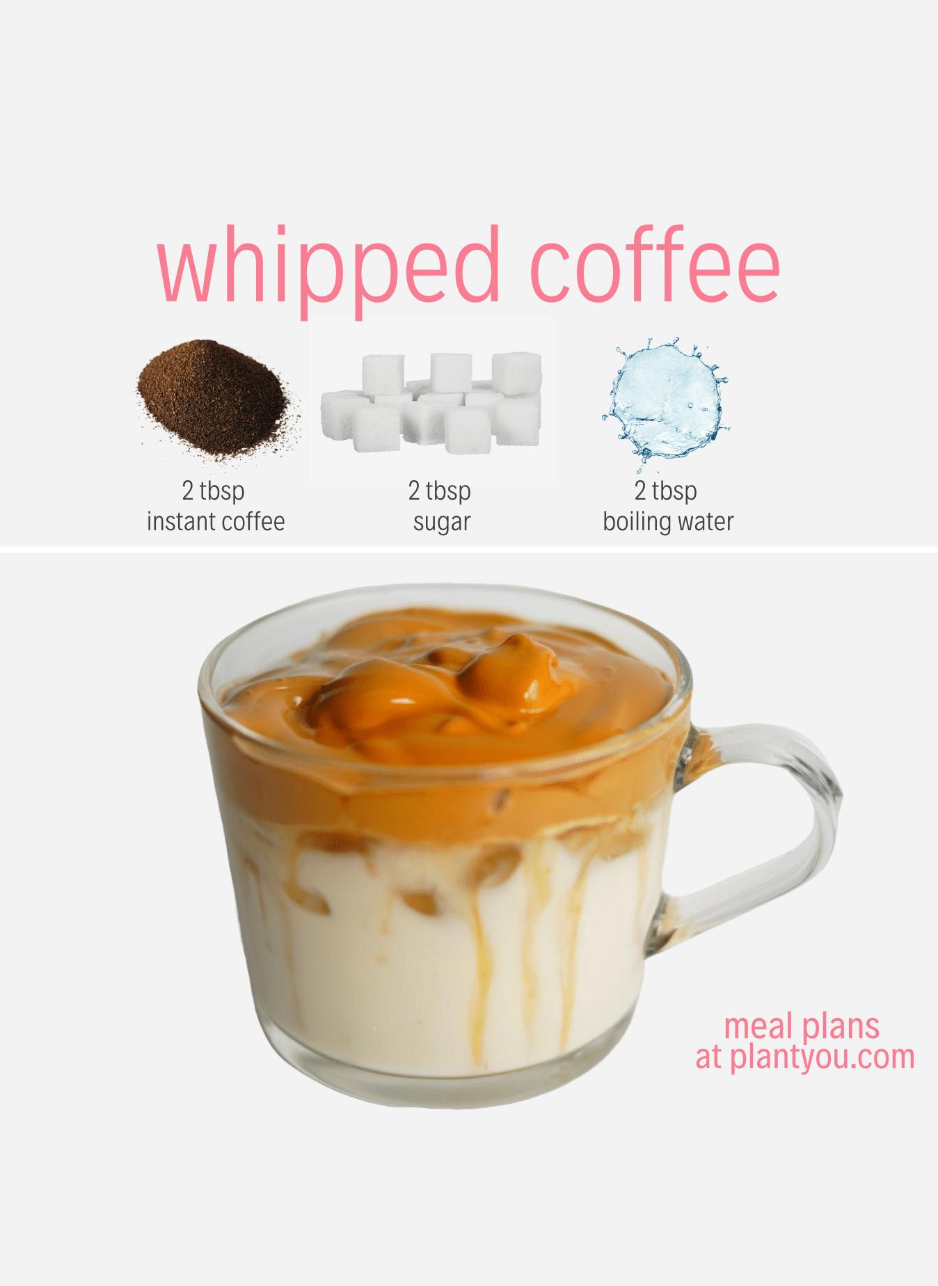  Make your own whipped coffee at home with just a few ingredients.