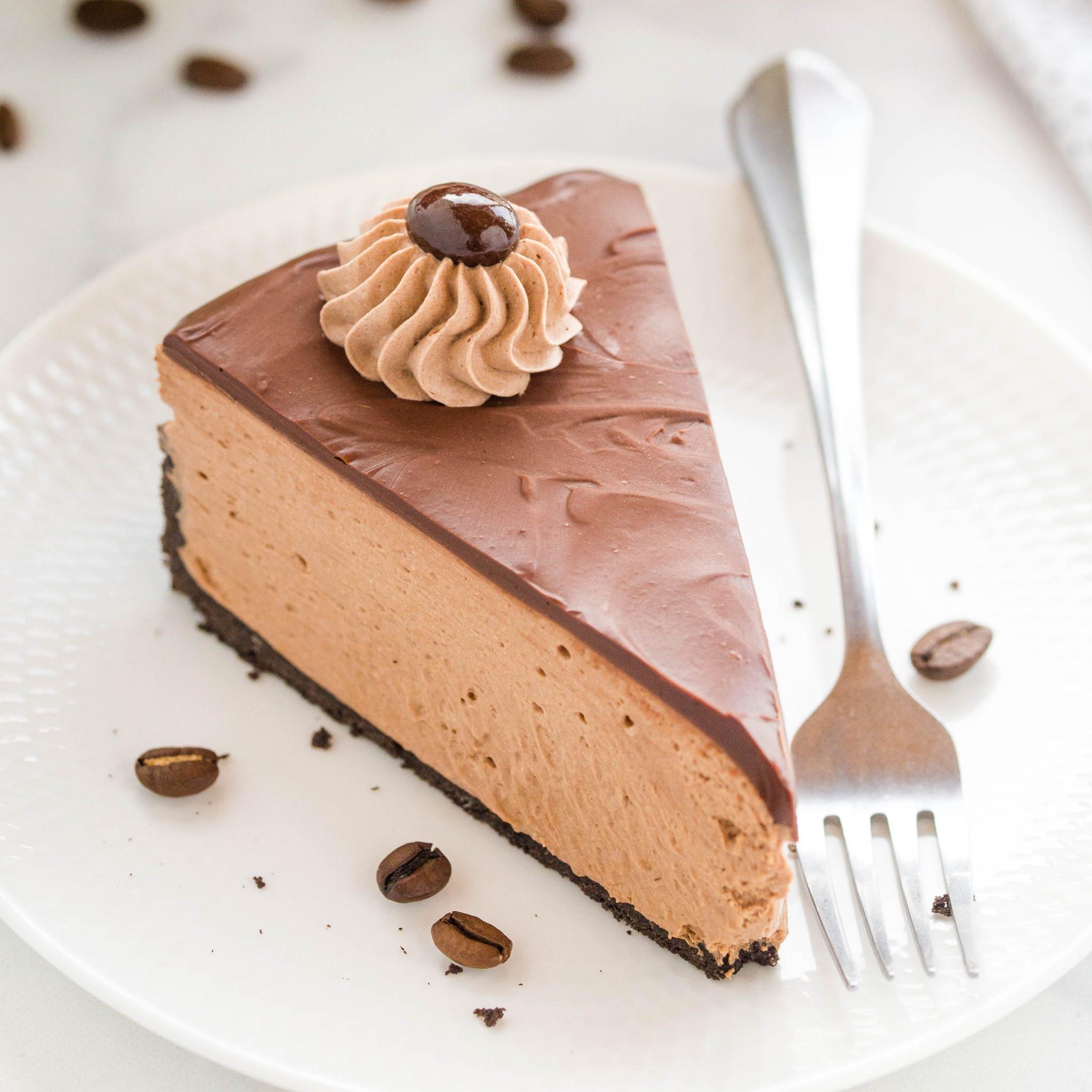  Make your taste buds dance with this indulging coffee cheesecake.