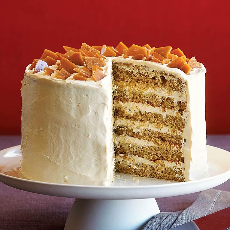  Moist and flavorful cake, topped with a creamy espresso buttercream