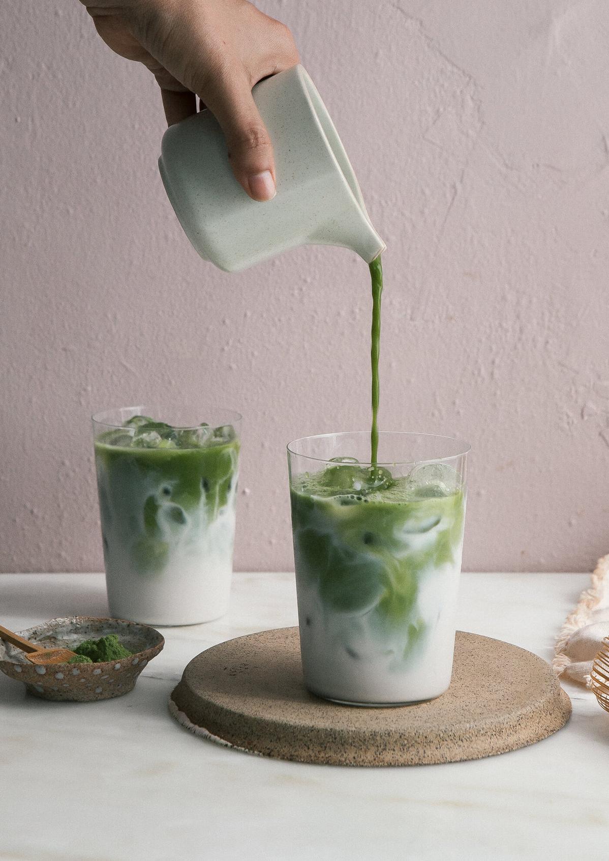  No need to hit up your local coffee shop for a matcha latte fix when you can easily make it at home