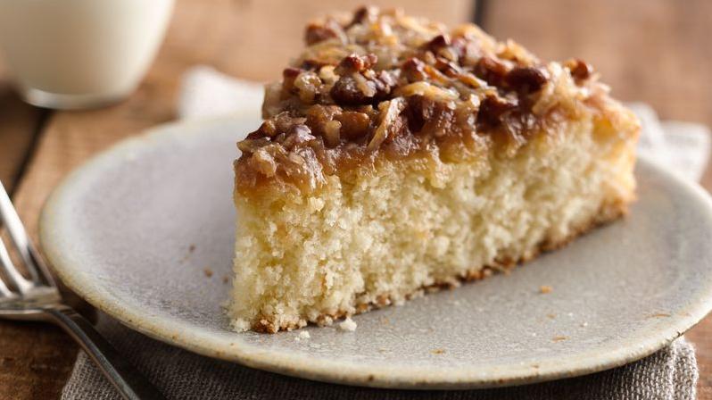  Not just any coffee cake, it's Bisquick Toffee-Walnut Coffee Cake.