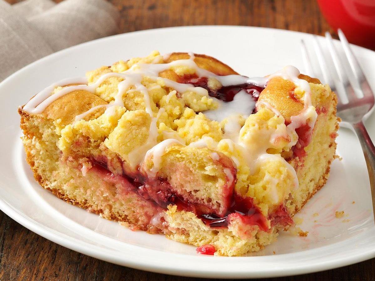  Perfect for lazy weekend mornings, this cherry coffee cake is a real treat.
