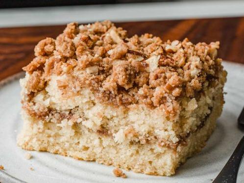  Perfectly balanced with cinnamon and nutty pecans, this cake is the ultimate breakfast indulgence.