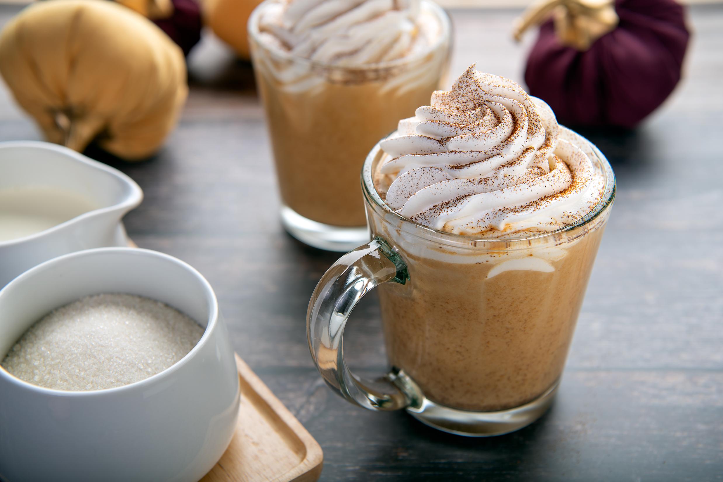  Perfectly blended homemade pumpkin spice syrup makes our latte stand out.