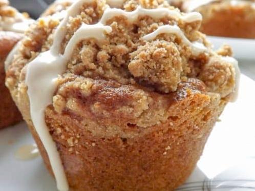  Perfectly moist muffins with a toasty walnut crunch on top.