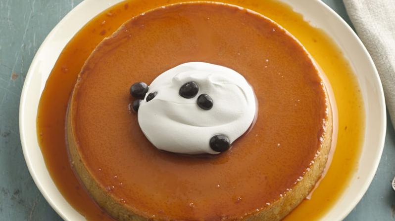 Satisfy your cravings with this delicious vanilla coffee flan.