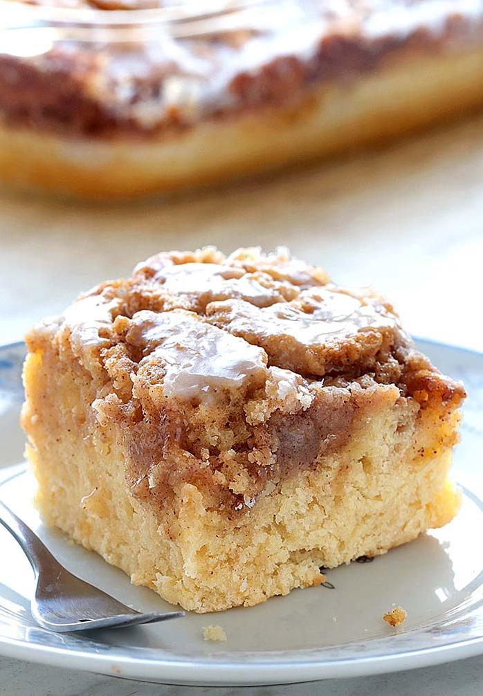  Satisfy your sweet tooth cravings with this quick cinnamon coffee cake