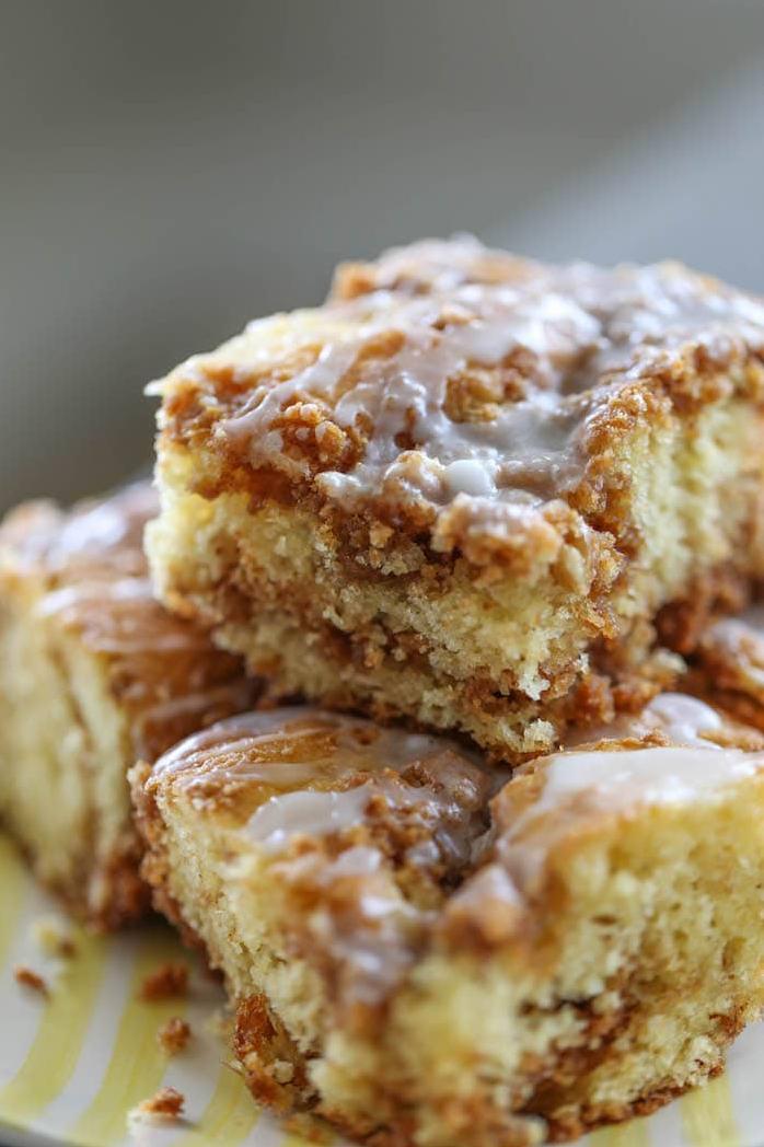  Satisfy your sweet tooth with a slice of this cinnamon coffee cake.