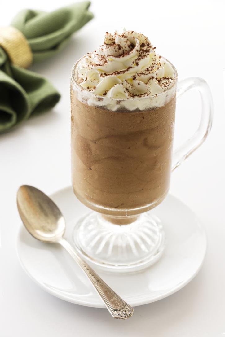  Savoring this perfect blend of coffee and caramel mousse.
