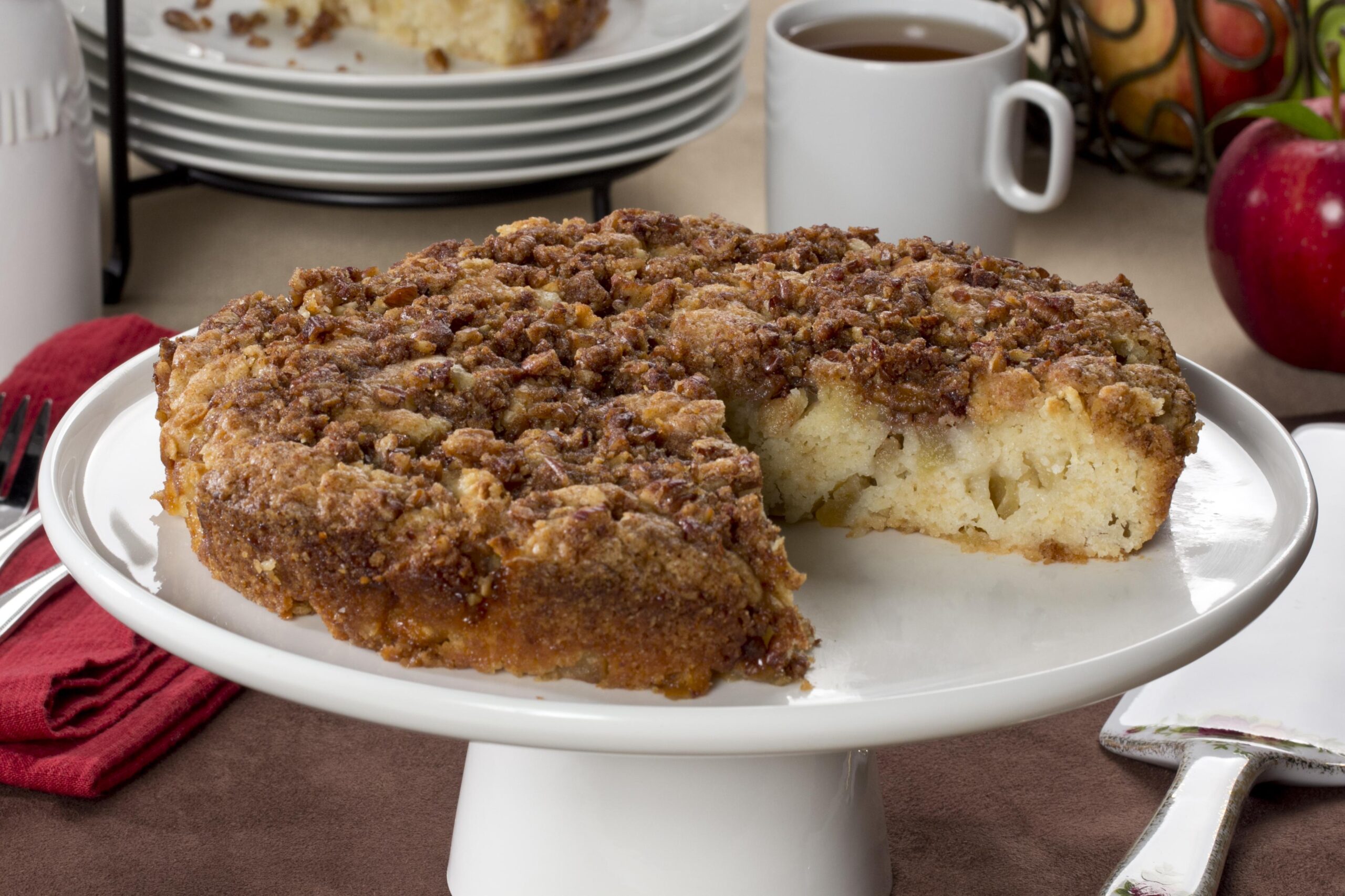  Short on time? This microwave apple coffee cake has got your back.